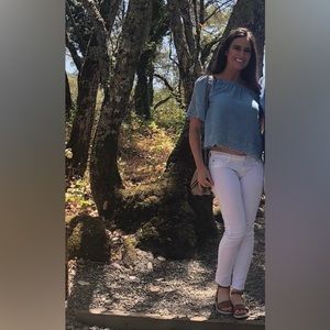 Hudson Jeans White Skinny Lowrise 26